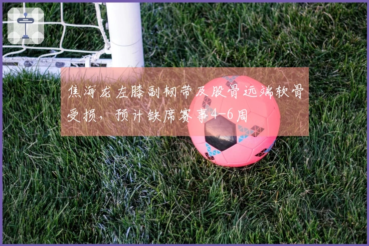 焦海龙左膝副韧带及股骨远端软骨受损，预计缺席赛事4-6周